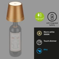 BRILONER BRILONER LED nabíjecí stolní lampa, 11 cm, USB-C, 280lm, zlatá BRILO 7485017