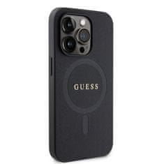 Guess  PU Saffiano MagSafe Zadní Kryt pro iPhone 15 Pro Max Black