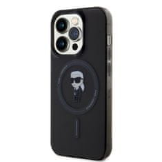 Karl Lagerfeld  IML Ikonik MagSafe Zadní Kryt pro iPhone 15 Pro Black