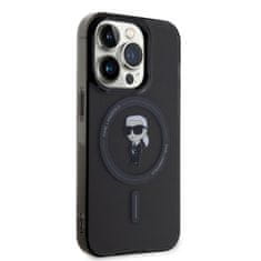 Karl Lagerfeld  IML Ikonik MagSafe Zadní Kryt pro iPhone 15 Pro Black