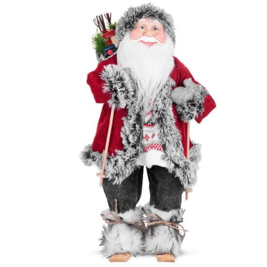 MAGIC HOME Santa na lyžích, 45 cm