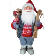 MAGIC HOME Santa s lyžemi 46 cm