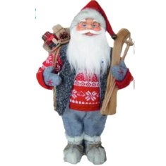 MAGIC HOME Santa s lyžemi 60 cm