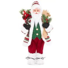 MAGIC HOME Santa s lyžemi stojicí 46 cm