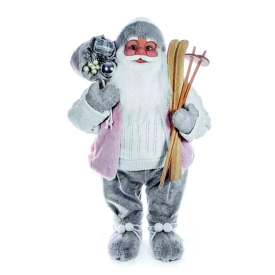 MAGIC HOME Santa stojící, růžový 46 cm