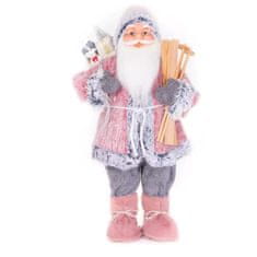 MAGIC HOME Santa stojící, s lyžemi 60 cm