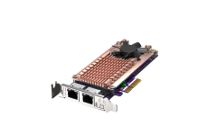 Qnap QM2 series, 2 x PCIe 2280 M.2 SSD slots, PCIe Gen3 x 4, 2 x Intel I225LM 2.5GbE NBASE-T port