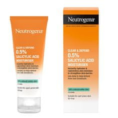 Neutrogena Hydratační krém bez obsahu oleje s kyselinou salicylovou Clear & Defend (Oil-Free Moisturiser) 50 ml