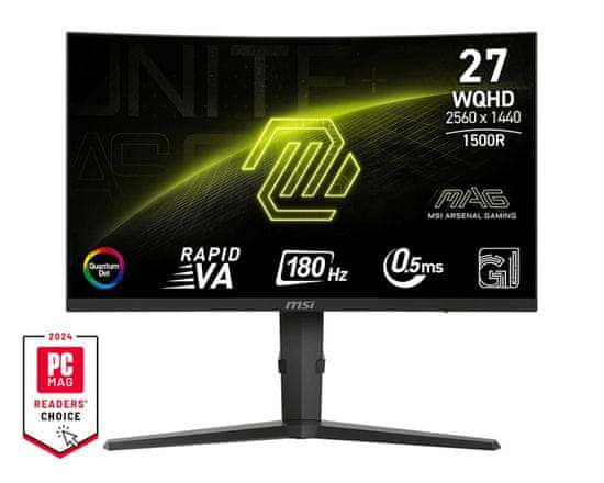 MSI MAG/275CQRF QD E2/27"/VA/QHD/180Hz/0,5ms/Black/3R