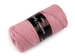 Pletací příze Cordy Macrame 250 g - (8003) starorůžová sv.