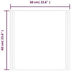 Vidaxl Koupelnové zrcadlo s LED osvětlením 60 x 60 cm