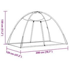 Vidaxl Moskytiéra Mongolia s dvířky 220 síťovina bílá 200x120x130 cm