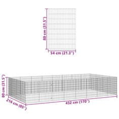 Vidaxl Ohrádka pro zvířata 24 panelů 54 x 80 cm pozinkované železo