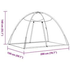 Vidaxl Moskytiéra Mongolia s dvířky 220 síťovina bílá 200x150x140 cm