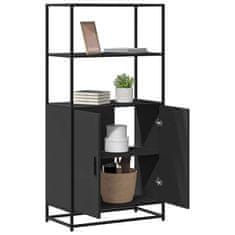 shumee vidaXL Skříň highboard černá 68 x 35 x 139 cm kompozitní dřevo a kov