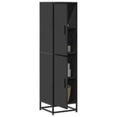 shumee vidaXL Skříň highboard černá 35,5x35x139 cm kompozitní dřevo a kov