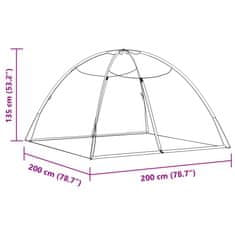 Vidaxl Moskytiéra Mongolia s dvířky 220 síťovina bílá 200x200x130 cm