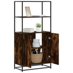 shumee vidaXL Skříň highboard kouřový dub 68x35x139cm kompozitní dřevo a kov