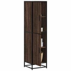 shumee vidaXL Skříň highboard hnědý dub 35,5x35x139 cm kompozit a kov