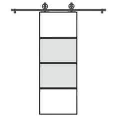 Vidaxl Posuvné dveře s kováním 76x205 cm tvrzeného sklo a hliník