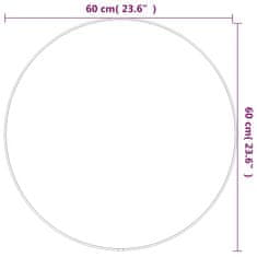 Vidaxl Nástěnné zrcadlo stříbrné Ø 60 cm kulaté