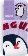 FARO Textil Bavlněná froté osuška PENGUIN 018 30x50 cm fialová