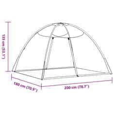 Vidaxl Moskytiéra Mongolia s dvířky 220 síťovina bílá 200x180x135 cm