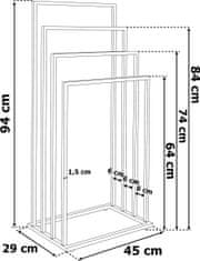 TZB Stojan na ručníky Teri 4-patrový bílý