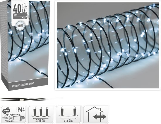 Mondex Vánoční LED světelný řetěz Soft Wire II 3 m studený bílý