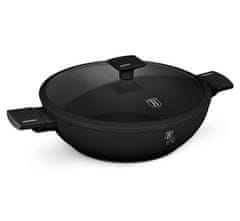 Berlingerhaus Pánev WOK s titanovým povrchem a poklicí 30 cm Matte Black Collection BH-8182