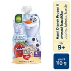 Hami Disney Frozen Olaf ovocnozeleninová kapsička Jablko, Jahoda, Banán 110 g, 9+