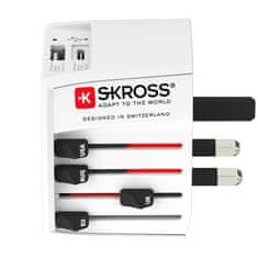 Skross  Cestovní adaptér MUV USB, USB A+C, univerzální pro 150 zemí