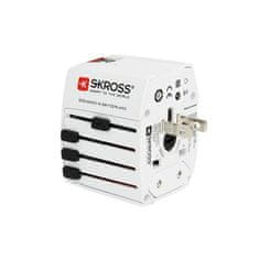 Skross  Cestovní adaptér MUV USB, USB A+C, univerzální pro 150 zemí