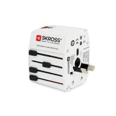 Skross  Cestovní adaptér MUV USB, USB A+C, univerzální pro 150 zemí