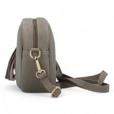 Delami Vera Pelle Elegantní dámská kožená crossbody kabelka Liane, taupe