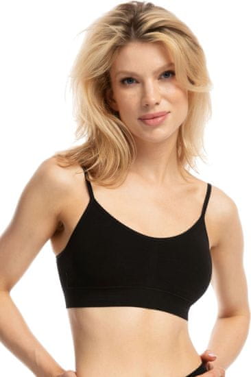 Julimex Dámský sportovní top Lounge bra black - JULIMEX