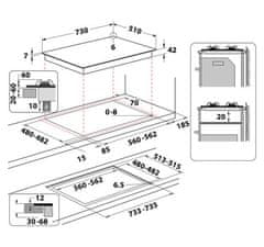 Whirlpool Plynová varná deska GOWL 728/NB