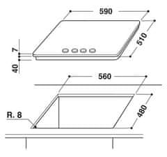 Whirlpool Plynová varná deska GMWL 628/IXL EE