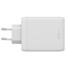 FIXED Nabíječka do sítě GaN 1xUSB, 3x USB-C PD, 100W - bílá