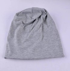 Camerazar Unisex Čepice Beanie Oversize, Světle Šedá, Akrylová Příze, 25.5 cm