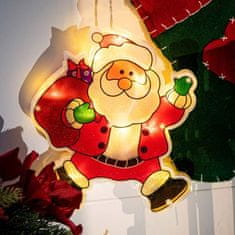 KIK LED světla závěsná ozdoba Vánoční dekorace Santa Claus s dárky