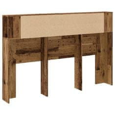 Vidaxl Čelo postele s úložným prostorem old wood 160 x 18,5 x 103,5 cm