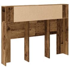 Vidaxl Čelo postele s úložným prostorem old wood 140 x 18,5 x 102,5 cm