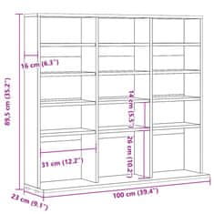 Vidaxl Skříňka na CD dub artisan 100 x 23 x 89,5 cm kompozitní dřevo