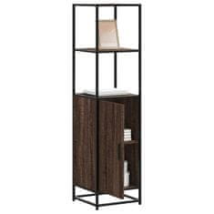 shumee vidaXL Skříň highboard hnědý dub 35,5x35x139 cm kompozit a kov