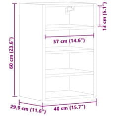 Vidaxl Horní skříňka hnědý dub 40x29,5x60 cm dřevotříska