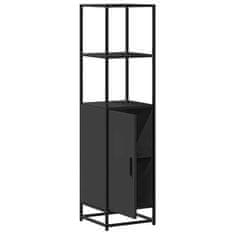 Vidaxl Skříň highboard černá 35,5x35x139 cm kompozitní dřevo a kov