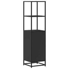 Vidaxl Skříň highboard černá 35,5x35x139 cm kompozitní dřevo a kov