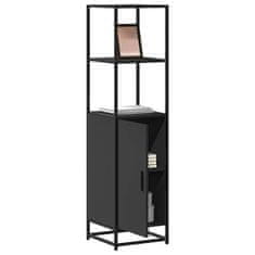 shumee vidaXL Skříň highboard černá 35,5x35x139 cm kompozitní dřevo a kov