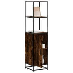 shumee vidaXL Skříň highboard kouřový dub 35,5x35x139 cm kompozit a kov